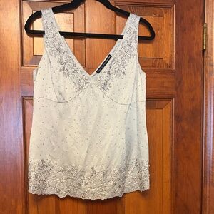 Elegant Cream Embroidered Women's Top